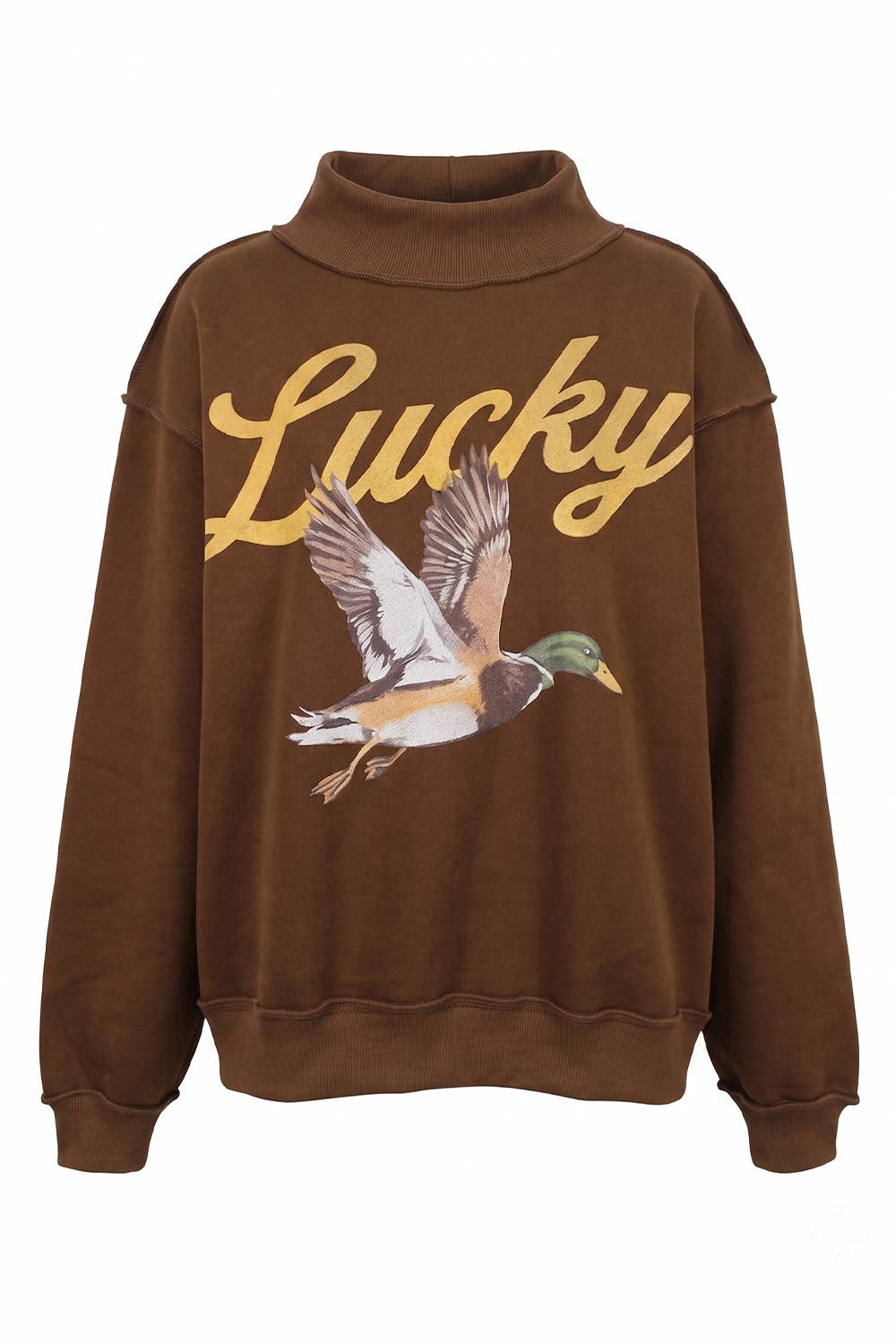 Navy Mallard Mock Neck