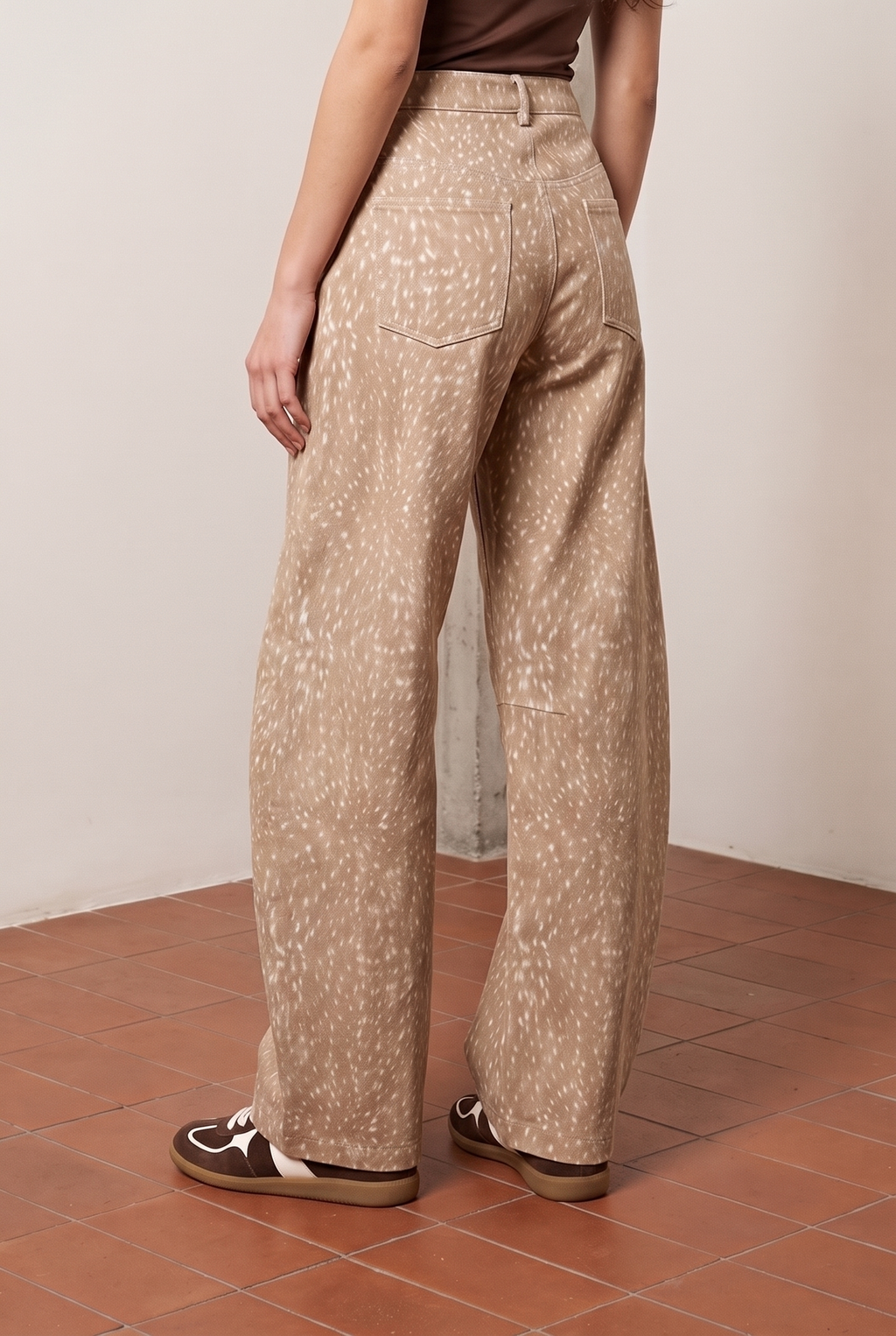 BAMBI PRINT BARREL PANTS