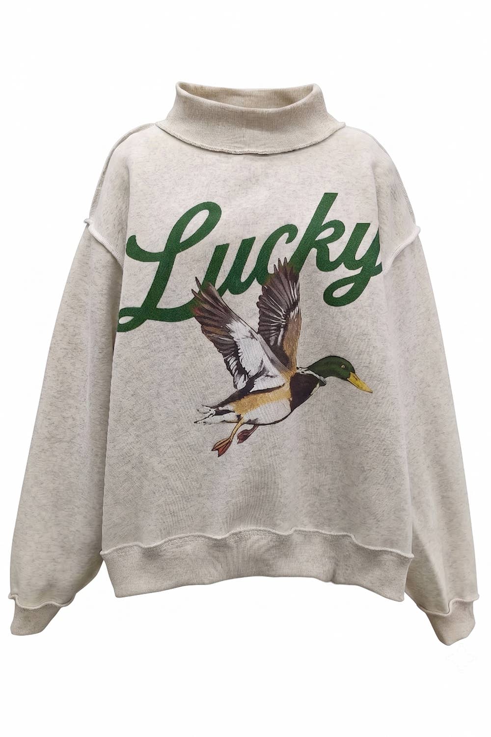 Navy Mallard Mock Neck