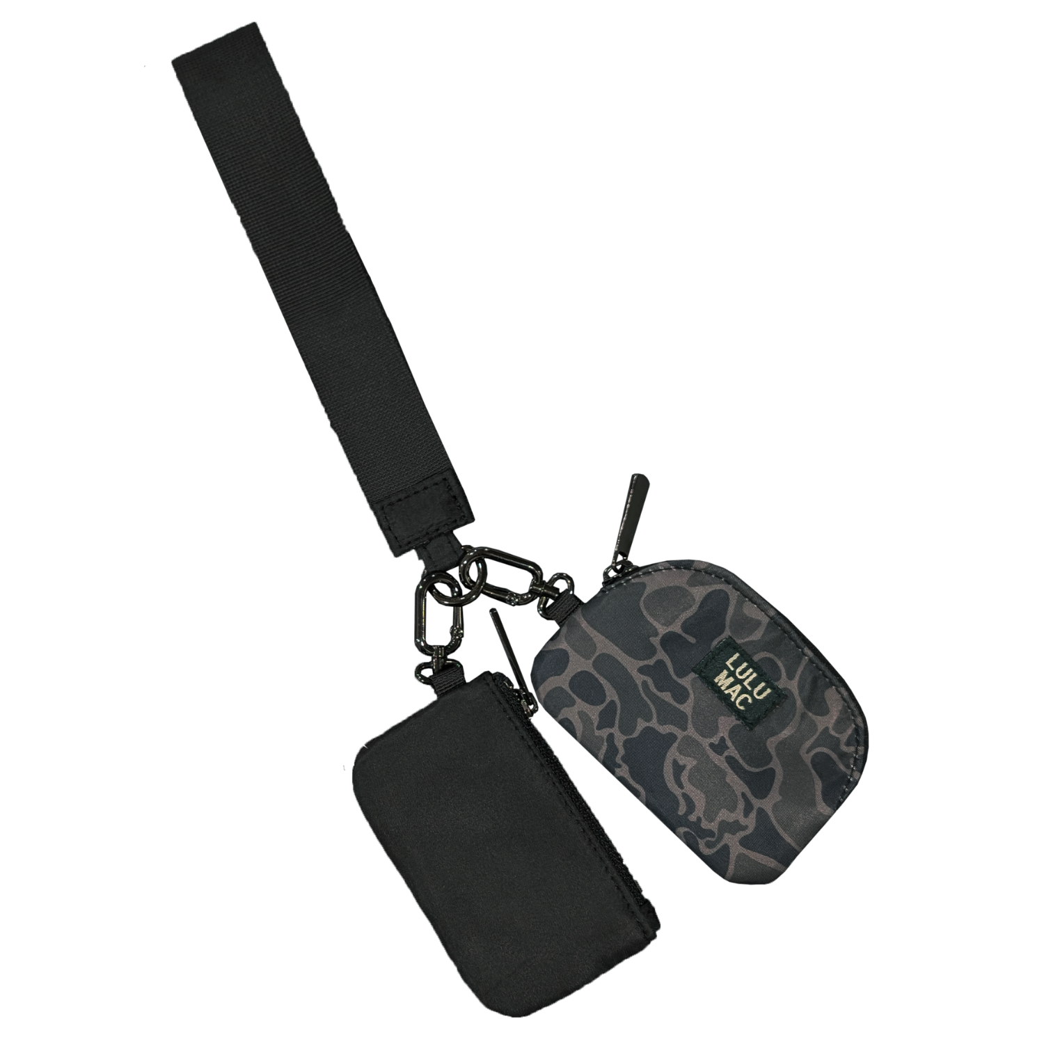 Camo/Black Lulu Mac Double Pouch Wristlet