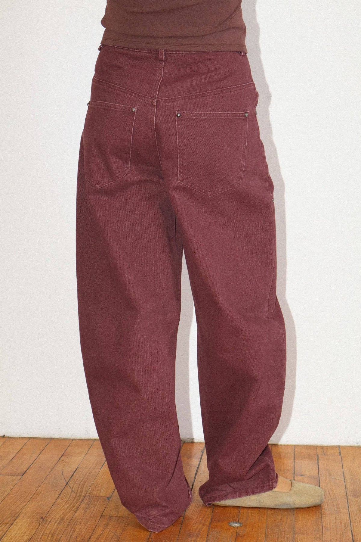 Vintage Wash Maroon Barrels