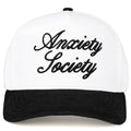 C.C ANXIETY SOCIETY Embroidered Letter Two Tone Trucker Hat