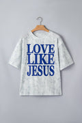 Blue Love Like Jesus Camo Tee