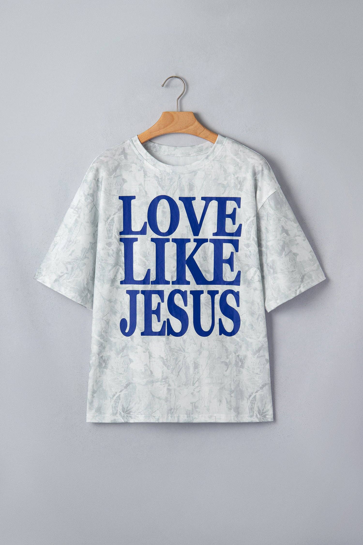Blue Love Like Jesus Camo Tee