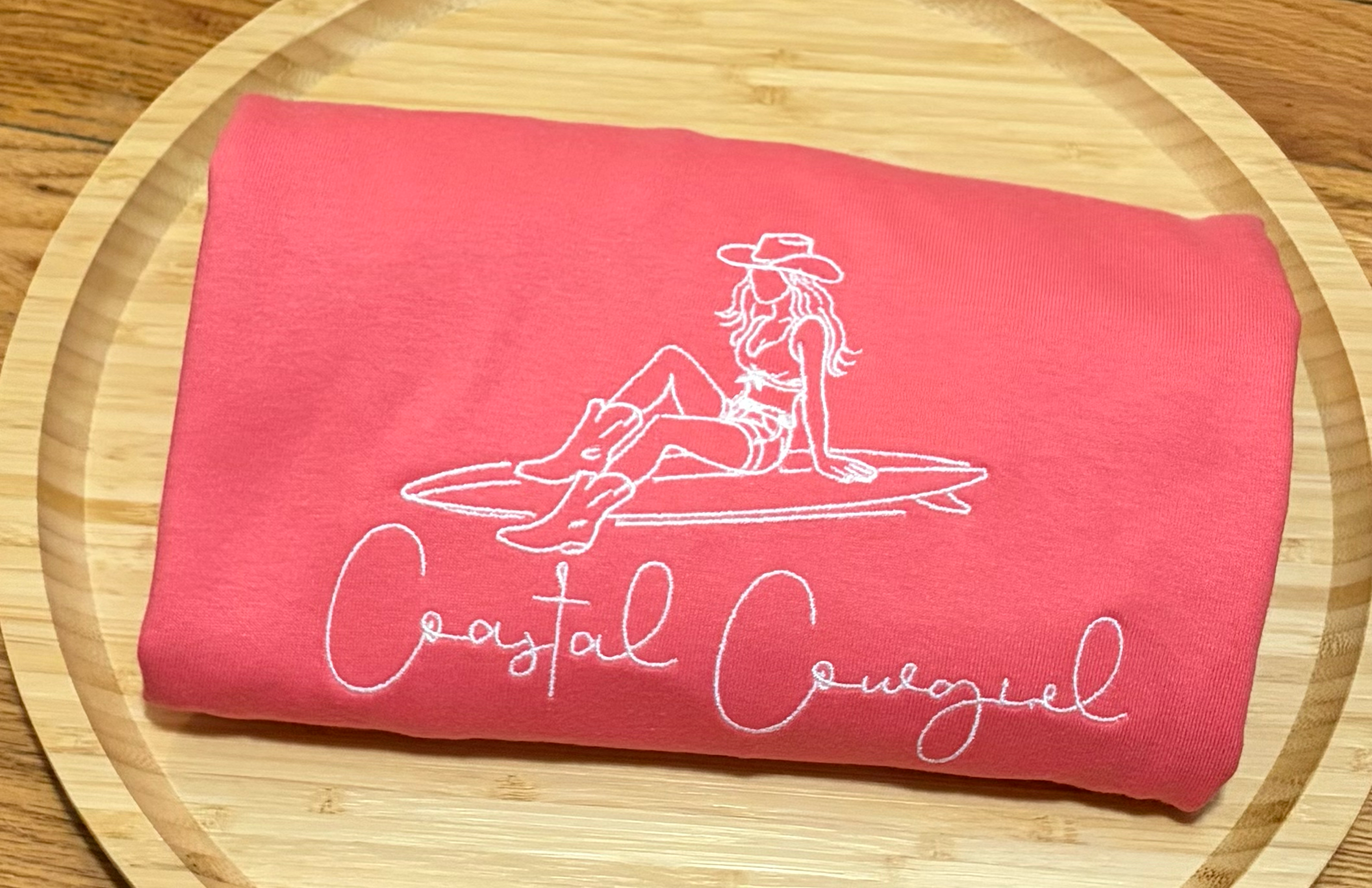 Coastal Cowgirl Embroidered Gildan T-Shirt